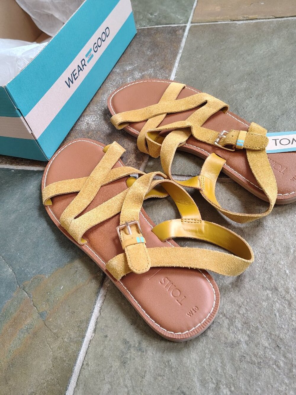 New Toms Flat Sandals - Picture 2 of 8